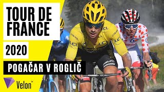 Pogacar v Roglic at Tour de France 2020 [upl. by Otinauj231]