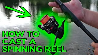 HOW TO Cast A SPINNING Reel EASY Fishing Tips [upl. by Eelahs]