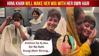 Hina Khan Cancer  Hina Mother Cries As Daughter Hina Cuts Her Hair After Chemotherapy Started [upl. by Ahsirak315]