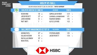 Holmer Green CC 2nd XI v Ballinger Waggoners CC 1st XI [upl. by Nicoli]