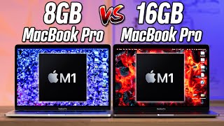 8GB vs 16GB M1 MacBook Pro  How much RAM do you NEED [upl. by Kermit]