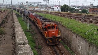 SpoornetTransnet class 37GM diesel locomotives at Booth Durban heading unknown [upl. by Fridlund381]