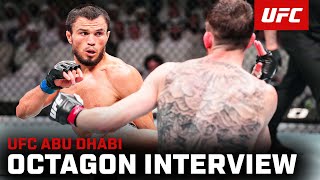 Umar Nurmagomedov Octagon Interview  UFC Abu Dhabi [upl. by Terrab]