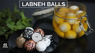 Labneh balls at home  how to make Labneh from yogurt  اشهى لبنة كرات منزلية [upl. by Fischer]