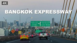 【4K】Bangkok Expressway drive 25 km The toll fee is 2 Dec2020 [upl. by Wylie]