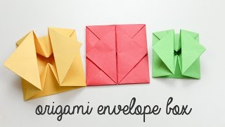 Origami Envelope Box Tutorial  DIY  Paper Kawaii [upl. by Corkhill994]