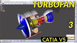 TURBOFAN DESIGN IN CATIA  Part 03  TURBINE IN CATIA  CATIA TUTORIALS  GENERATIVE SHAPE DESIGN [upl. by Niltiac316]