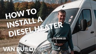 How to install a diesel heater for winter in your campervan  DIY van build [upl. by Dorcea333]