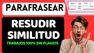 😱Parafrasear TEXTOS ONLINE GRATIS SIN PROGRMAS Tus artículos sin plagio Las mejores Webs 📕2024 [upl. by Nairehs310]