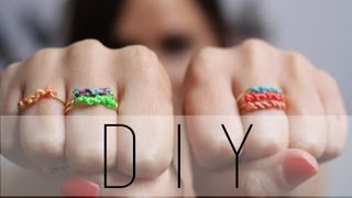 DIY  Bague en macramé  Macramé Rings Friendship Rings English subs [upl. by Silado]