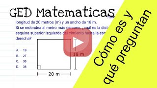 GED Matemáticas  Qué Preguntan  Lección completa con ejemplos [upl. by Notnarb616]