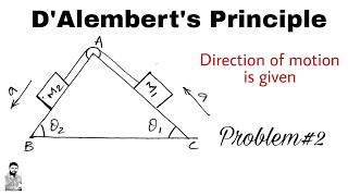 3 DAlemberts Principle  Problem2  Complete Concept [upl. by Asit]