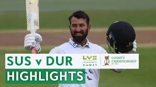 Cheteshwar Pujara Hits Brilliant 203  Sussex v Durham  LV County Championship 2022 [upl. by Drolyag]