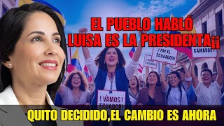 Luisa cierra su campaña en Quito con multitudinario acto bajo la lluvia [upl. by Kwei]