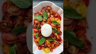 Burrata Cheese with Baked Balsamic Tomatoes  Burrata Cheese Recipes  shorts [upl. by Lamraj568]