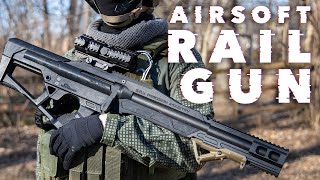 Custom Airsoft Railgun  Reachs SRU VSR10 Build [upl. by Boonie]