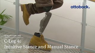 CLeg 4 Intuitive Stance and Manual Stance  Ottobock [upl. by Esineg]