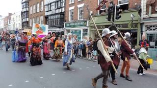 Tewkesbury Medieval Festival Parade [upl. by Auhsot912]