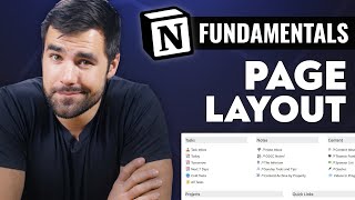 Notion Fundamentals Page Layout [upl. by Yevrah]