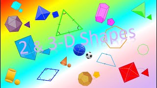 2D and 3D shapes  Properties and Types of Two and Three Dimensional Shapes  Basic Geometry [upl. by Ydne]