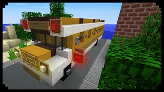 ✔ Minecraft How to make a School Bus [upl. by Mailiw]