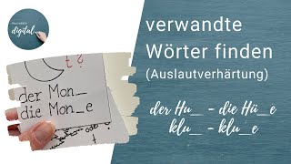 Verwandte Wörter finden Auslautverhärtung  dt pb gk  so machst du weniger Fehler [upl. by Ancalin]