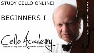 Cello Lessons Online  Beginners I  The cello bow grip right arm motion playing open strings [upl. by Fitzsimmons]