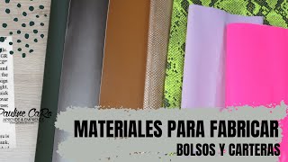 Materiales para fabricar bolsos morrales y carteras [upl. by Asteria]