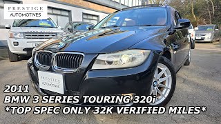 BMW 3 SERIES 320I TOURING LOW MILES 32K VERIFIED MILES BLACK SADDLE BROWN LEATHER AUTO PETROL [upl. by Aretta]