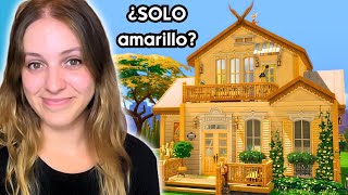 Los Sims 4 PERO solo puedo USAR UN COLOR  Color Amarillo  Barrio Arcoíris 🌈  Marta [upl. by Derfiniw]