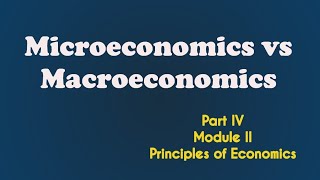 Microeconomics vs Macroeconomics [upl. by Einalem]