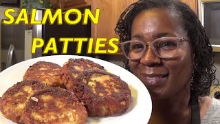 Salmon Patties In the Cast Iron Skillet  Quick amp Easy Recipe [upl. by Enelyw]