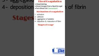 Blood coagulation hemostasis blood coagulation mechanism blood coagulation stages shorts [upl. by Darom202]