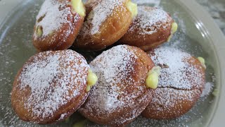 How to make Bavarian cream donut recipe Quick and easy bavarian donut recipe [upl. by Schiro]