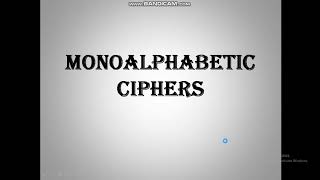 Monoalphabetic Substitution Cipher Easy Explanation with example [upl. by Nnairrehs]