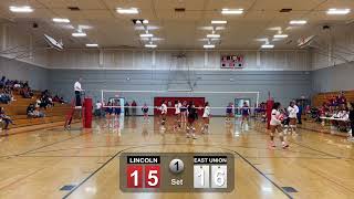 9723  Lincoln HS Varsity Volleyball vs East Union HS Varsity Volleyball  Set 2 [upl. by Susann707]