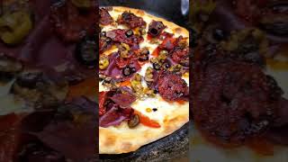 Cast iron pizza with homemade elk bresaola [upl. by Ioved]