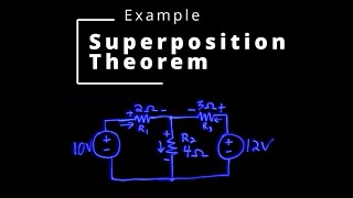 Superposition Theorem Example Electric Circuits [upl. by Einnel]