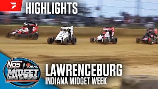 USAC Indiana Midget Week at Lawrenceburg Speedway 6524  Highlights [upl. by Eednam]