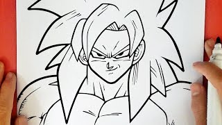 COMO DIBUJAR A GOKU SSJ4 [upl. by Bilak]