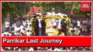 RIP Parrikar  Emotional Farewell To Goa CM Manohar Parrikar [upl. by Ahtnama]