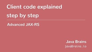 Advanced JAXRS 15  Client Code Explained Step By Step [upl. by Ecirtac]