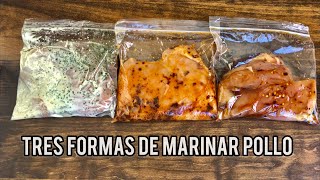 MARINADO PARA POLLO  Tres Recetas FÁCILES y con mucho SABOR [upl. by Leuqar]