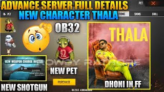 Free Fire Advance Server Full Details  Ob32 Update Advance server Chrono Character Ability Change [upl. by Pippas]