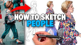 How To Sketch PEOPLE Loosely amp Accurately  Side View StepByStep [upl. by Kong293]