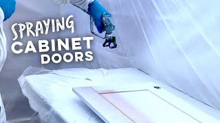 Spraying Doors Graco FinishPro [upl. by Enyahc]