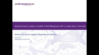 IBM Rhapsody Automatically create a model of the Rhapsody JavaAPI [upl. by Ofelia]