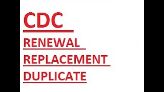 CDC RENEWAL PROCEDURE [upl. by Dredi]