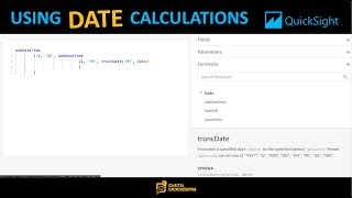 Using Date Calculations in AWS Quicksight [upl. by Larrad445]