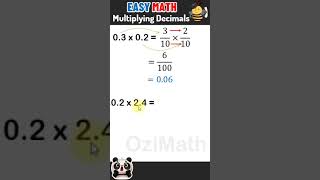 Easy Math Multiplying Two Decimals maths mathshack mathstricks [upl. by Netsyrc]